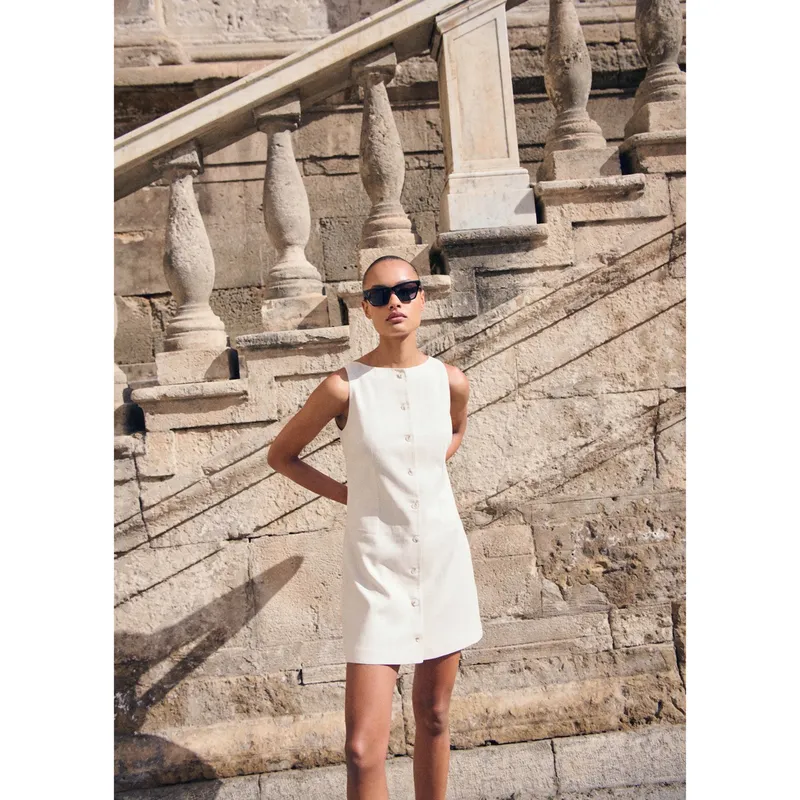 MANGO - Vestido Corto Casual Mujer Mango