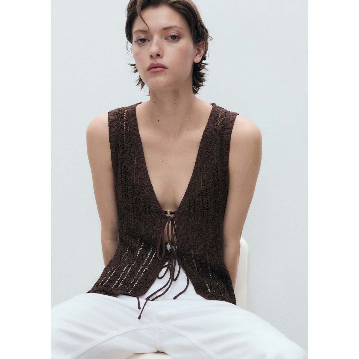 MANGO - Chaleco Casual Mujer Mango