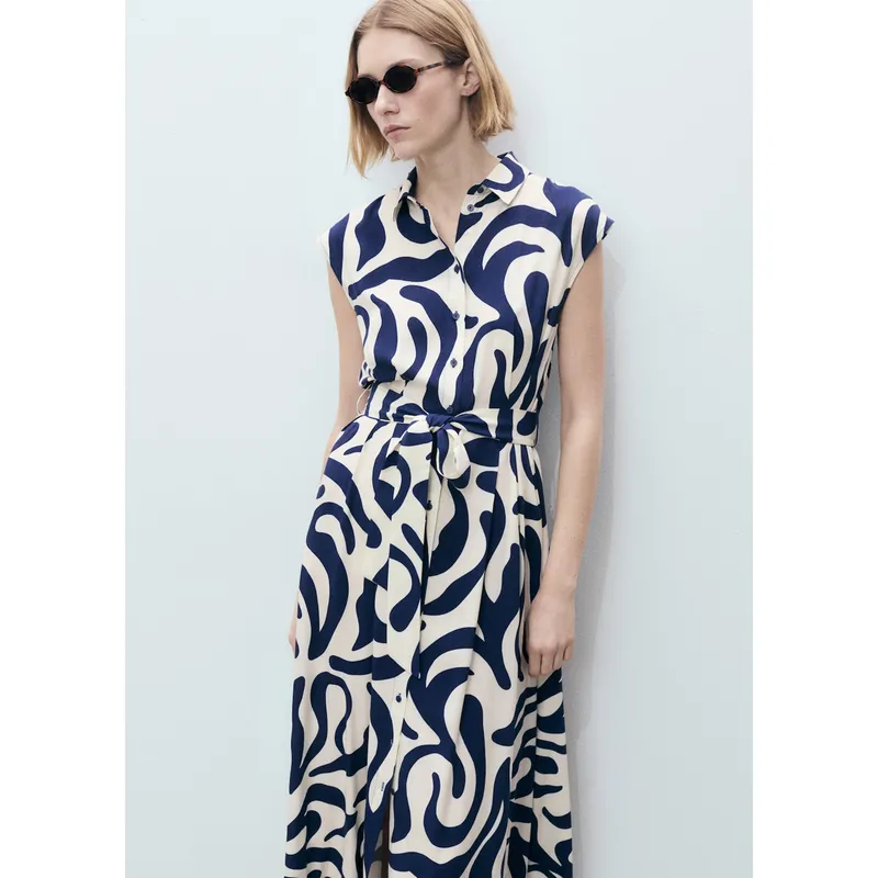 MANGO - Vestido Largo Casual Mujer Mango