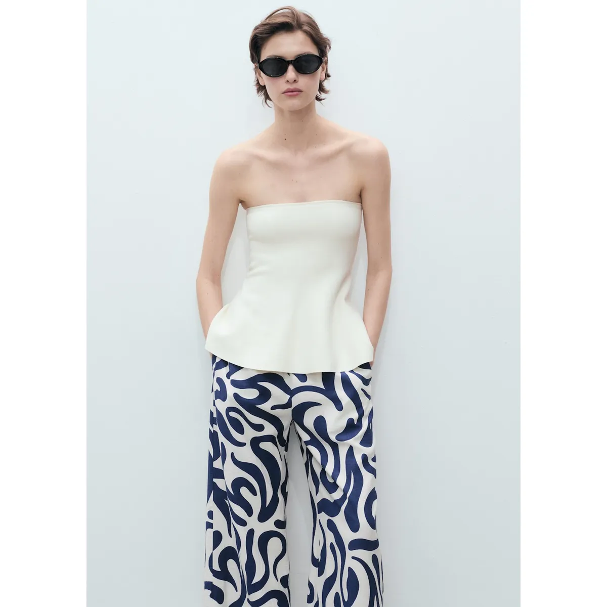 MANGO - Pantalón Culotte Mujer Mango