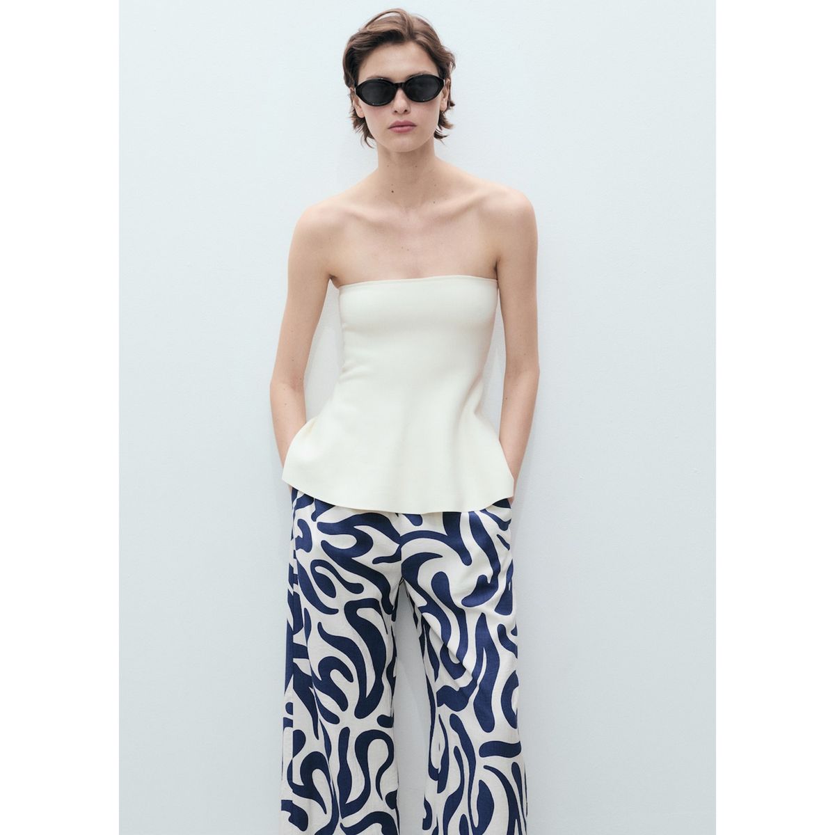 MANGO - Pantalón Culotte Mujer Mango