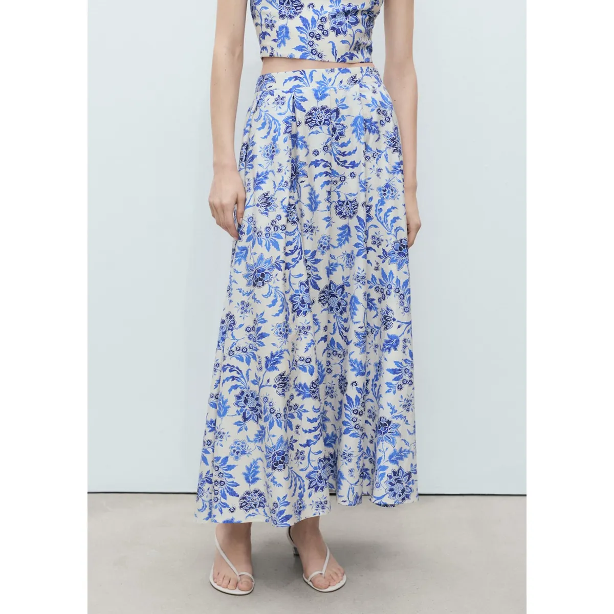 MANGO - Falda Larga Casual Mujer Mango