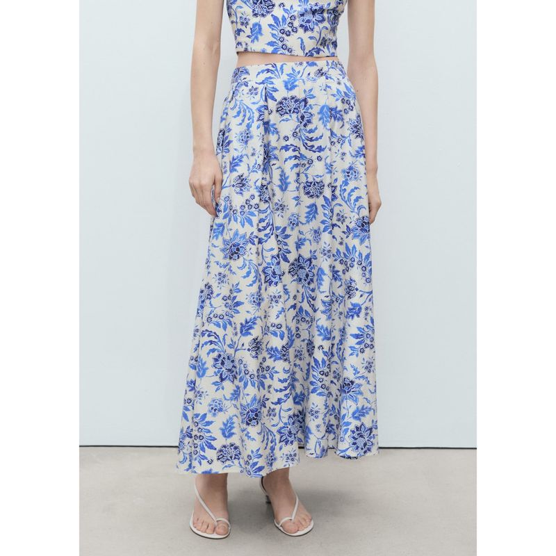 MANGO - Falda Larga Casual Mujer Mango