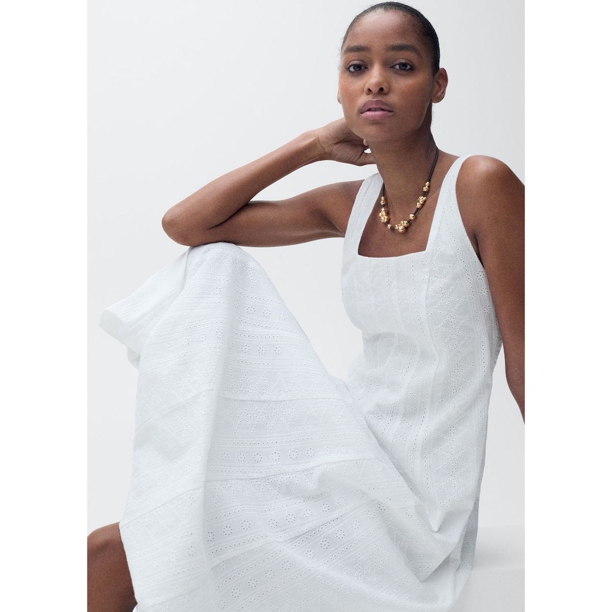 MANGO - Vestido Largo Casual Mujer Mango