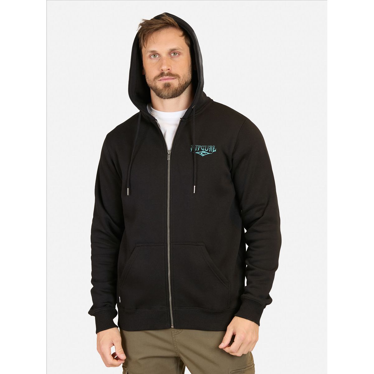 RIP CURL - Polera Fullzipper Algodón Hombre Rip Curl