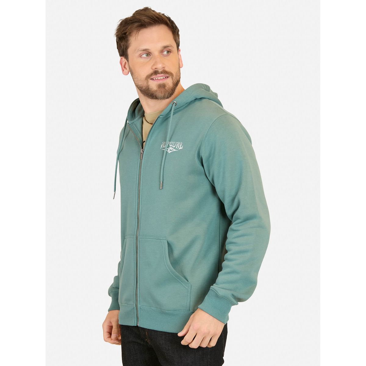 RIP CURL - Polera Fullzipper Algodón Hombre Rip Curl