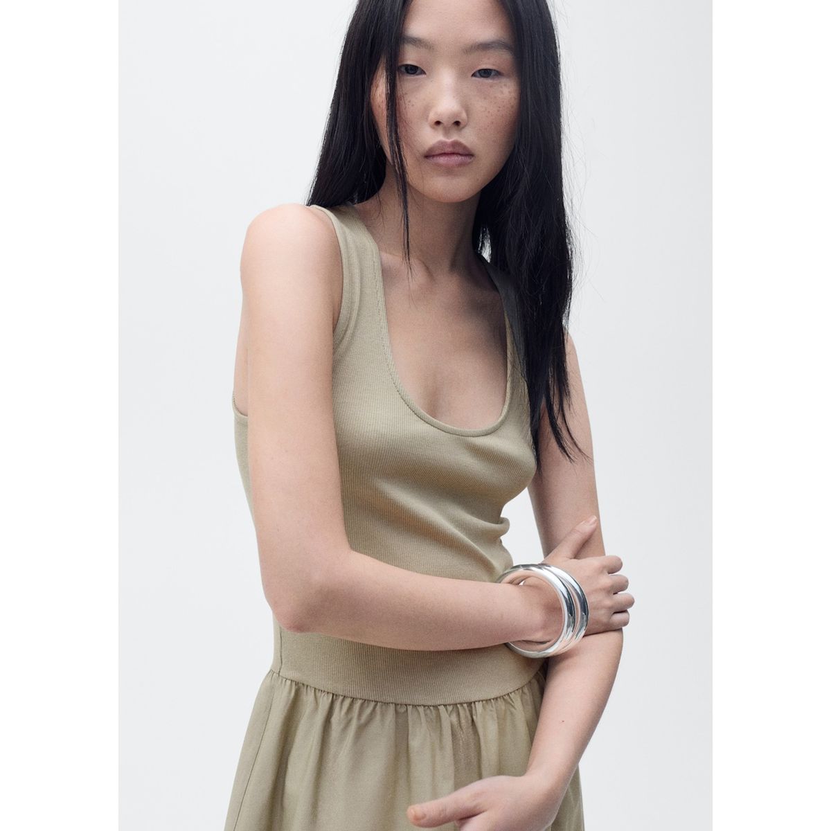 MANGO - Vestido Largo Mujer Mango