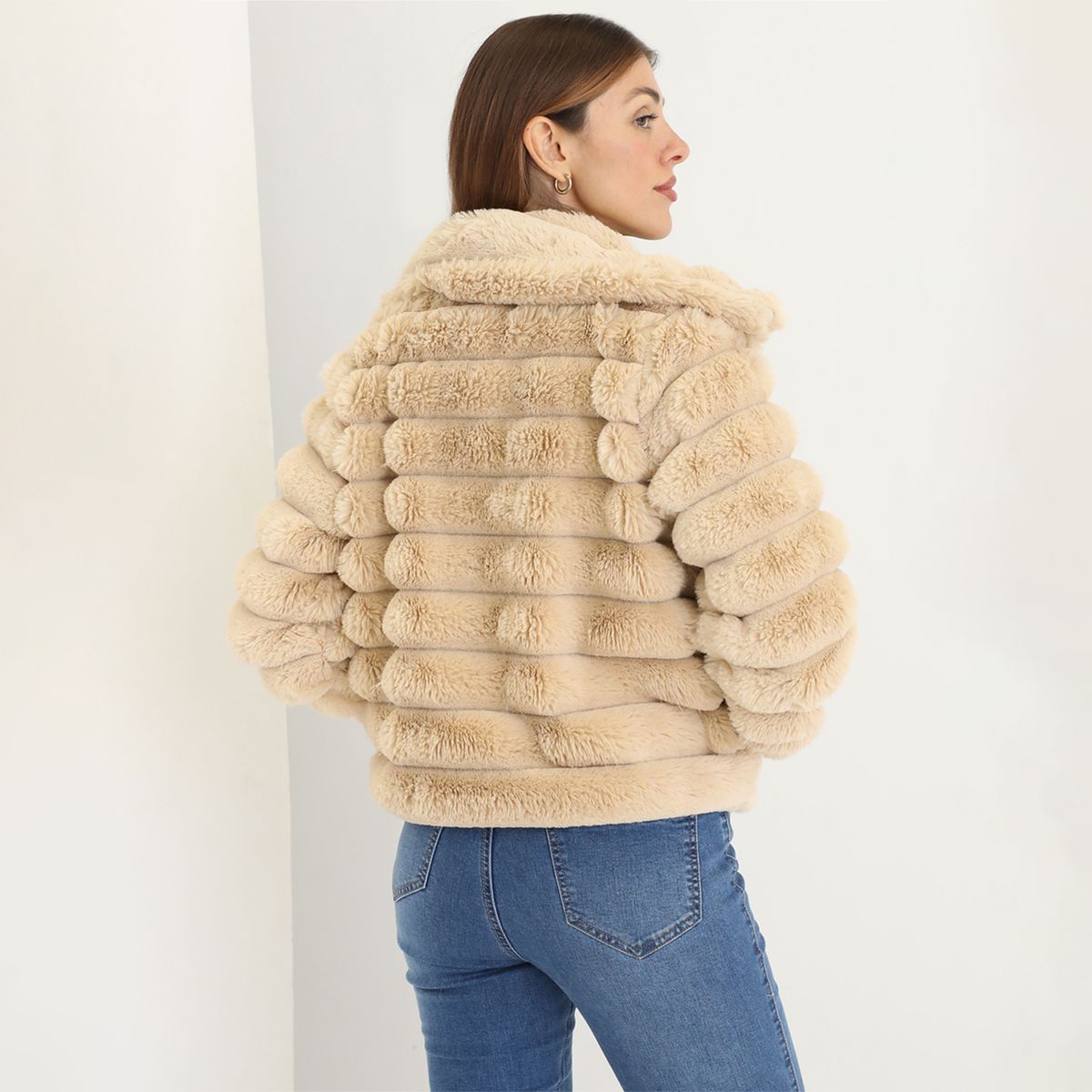 ELLE - Abrigo Casual Mujer Elle