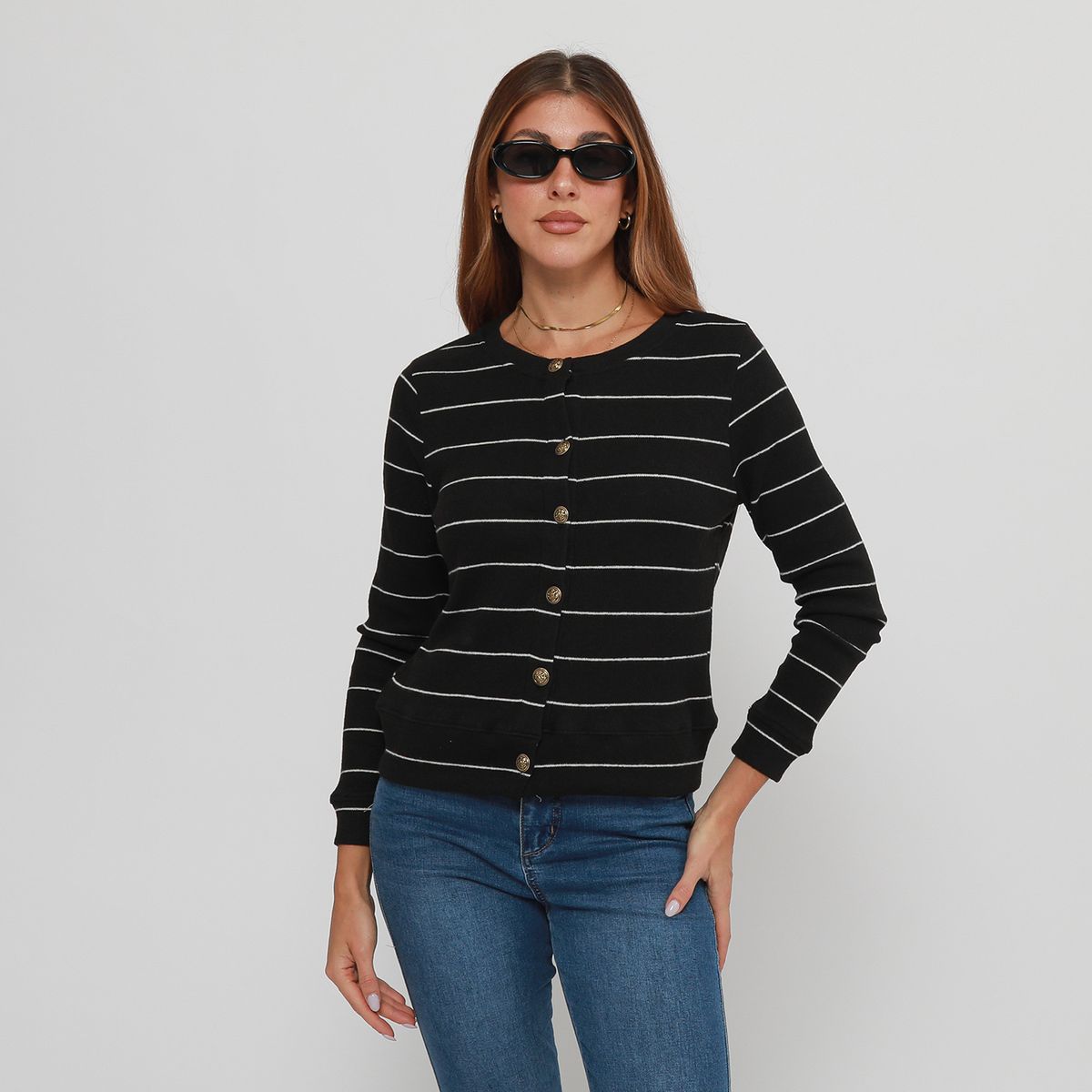 ELLE - Cardigan Casual Mujer Elle