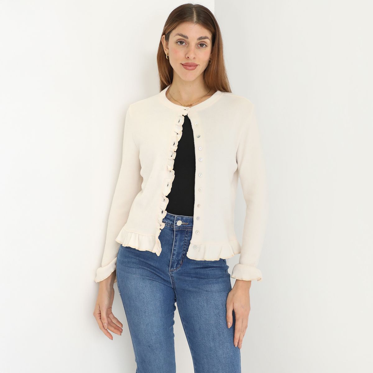 ELLE - Cardigan Casual Mujer Elle