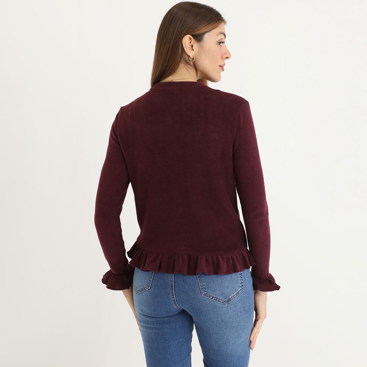 ELLE - Cardigan Casual Mujer Elle