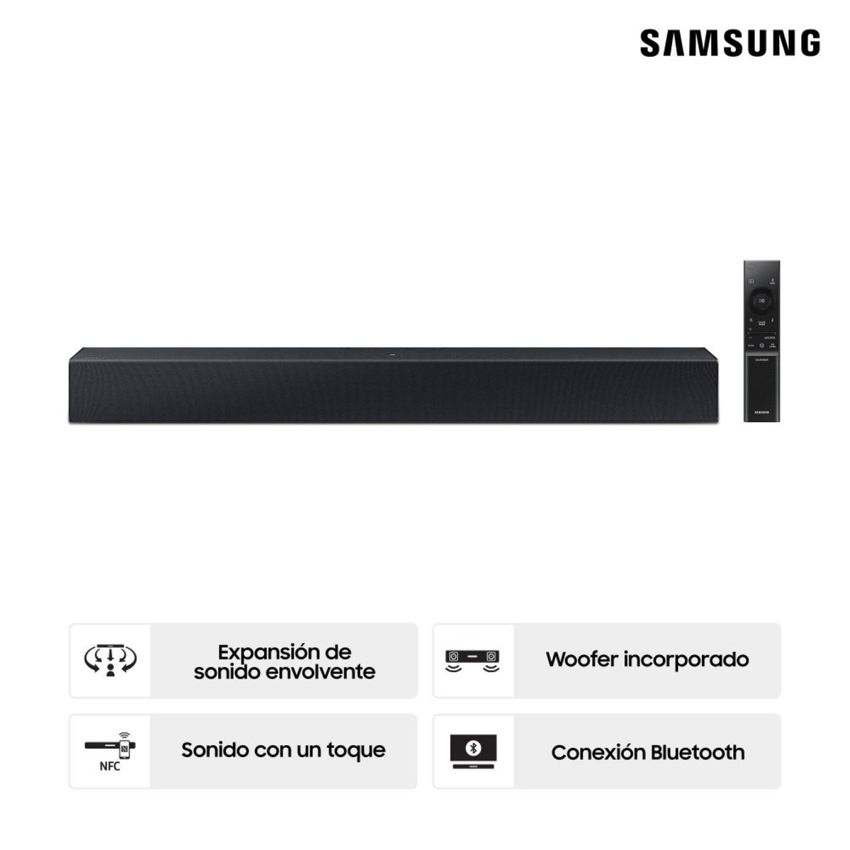 SAMSUNG - Soundbar Samsung Bluetooth Dolby 2ch Hw-c400/pe
