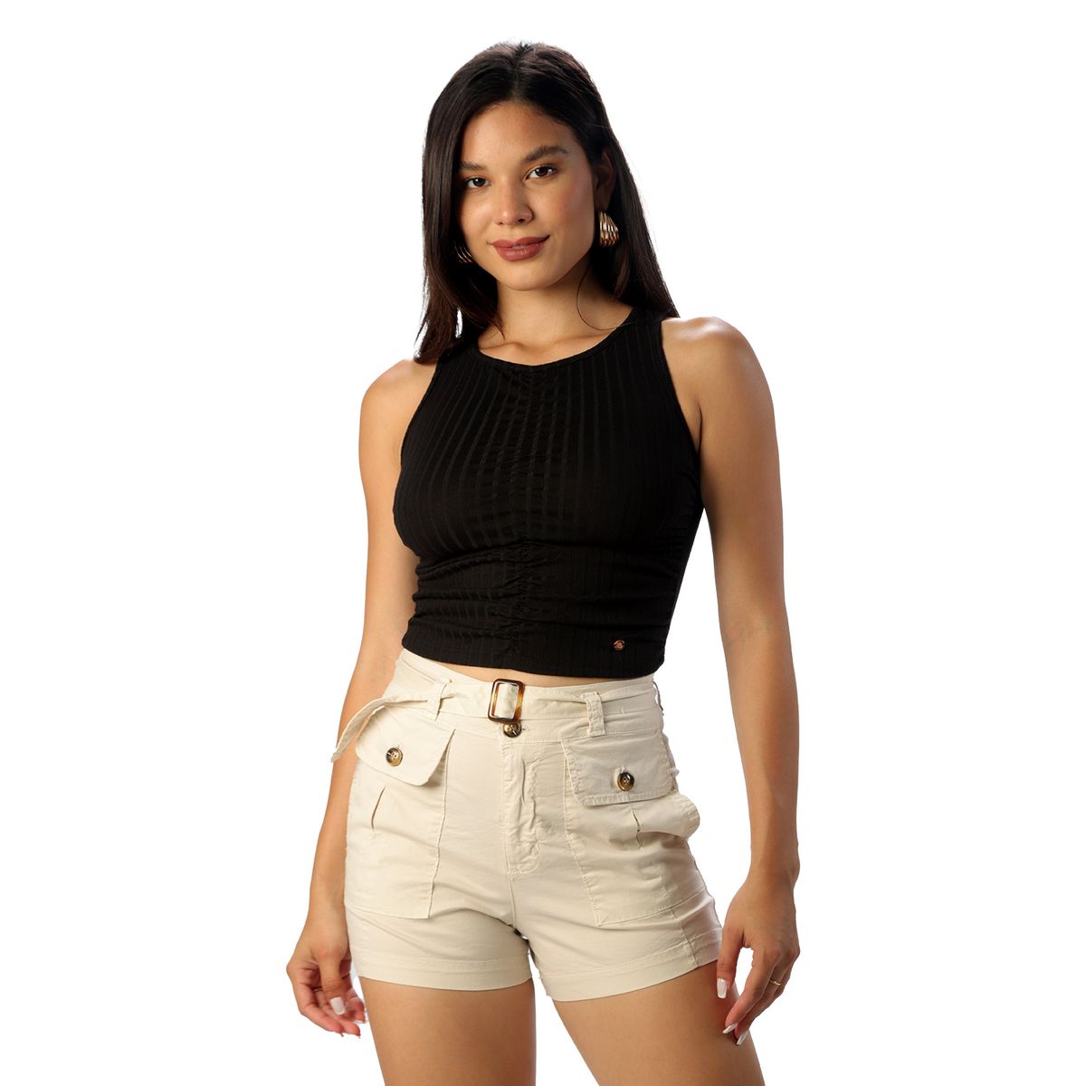 FORDAN JEANS - Short Bols.parche Correa Cod3900