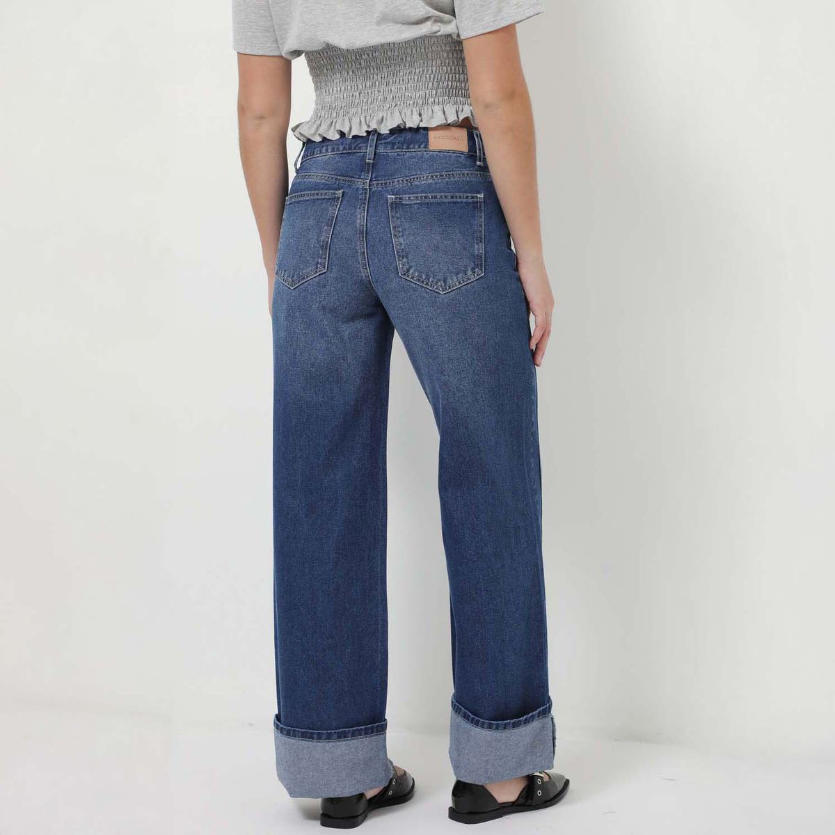 DENIMLAB - Jean Wide Leg Tiro Bajo Mujer Denimlab