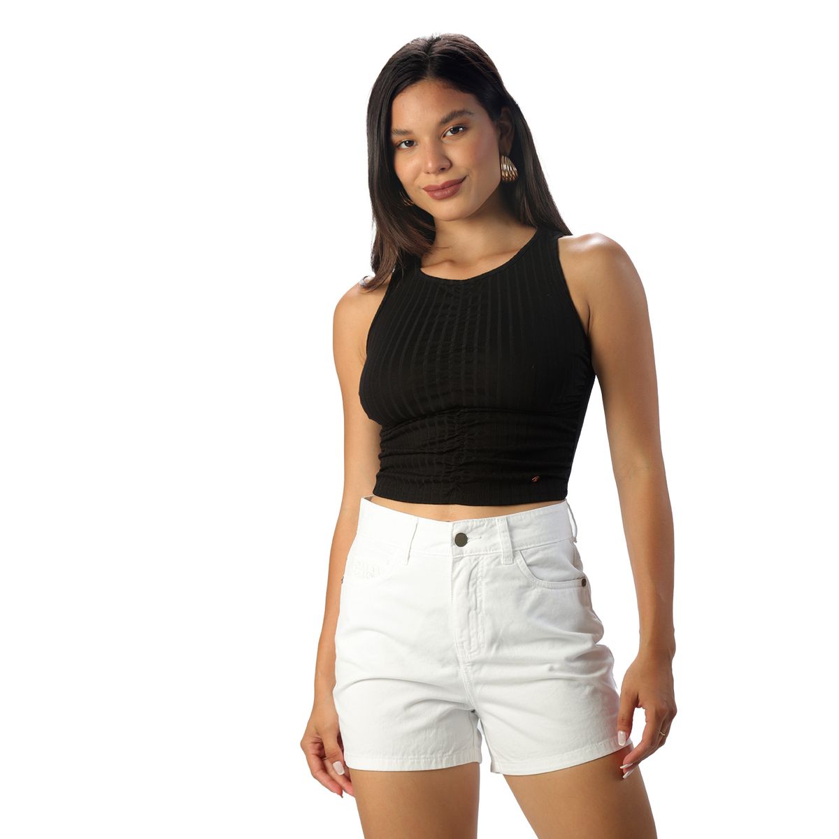 FORDAN JEANS - Short Dama Con Aplic. Bord.cod3921.