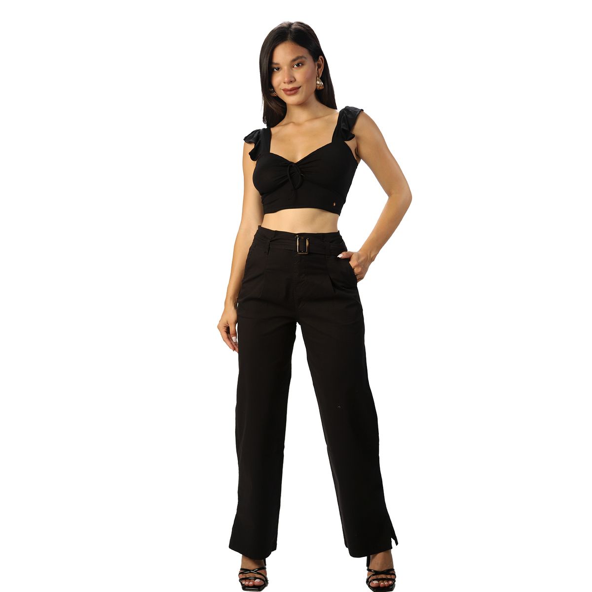 FORDAN JEANS - Pantalon C/pliegue Y Cintur.cod3924