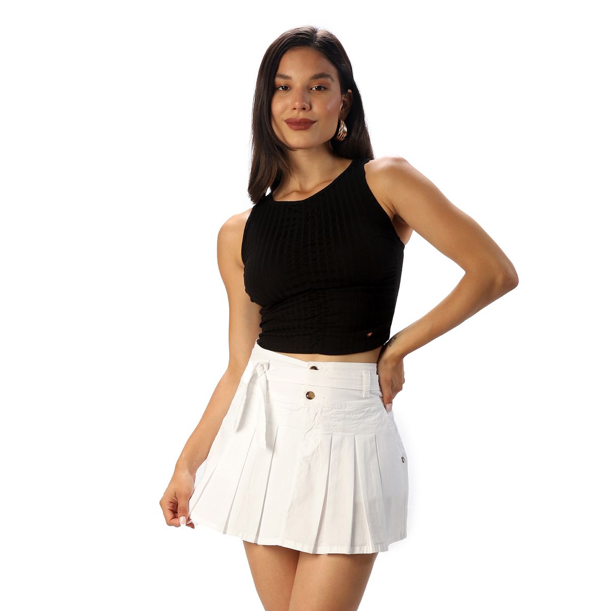 FORDAN JEANS - Falda Short Con Tableros Cod3925