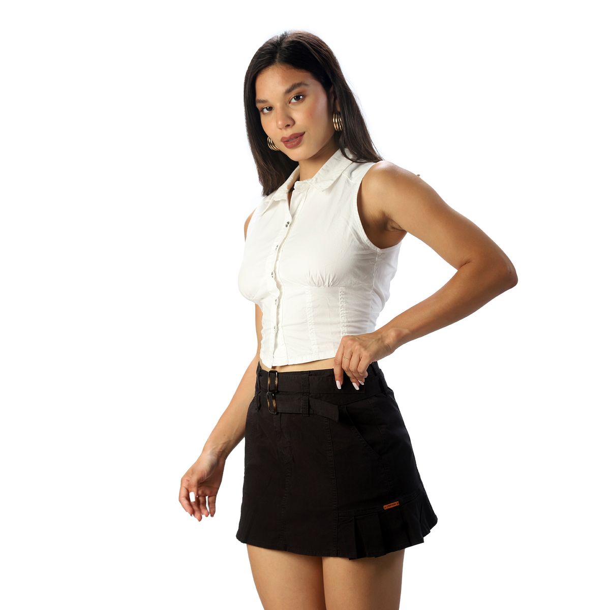 FORDAN JEANS - Falda Short Doble Correa Cod3898