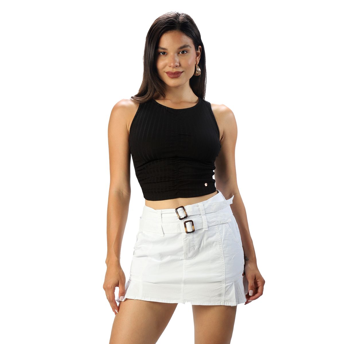 FORDAN JEANS - Falda Short Doble Correa Cod3898