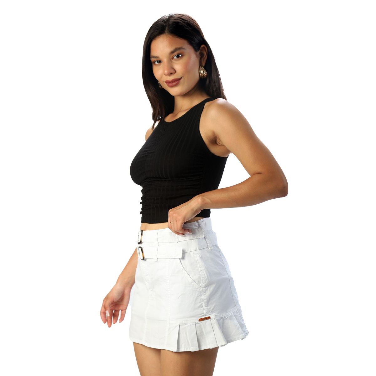 FORDAN JEANS - Falda Short Doble Correa Cod3898