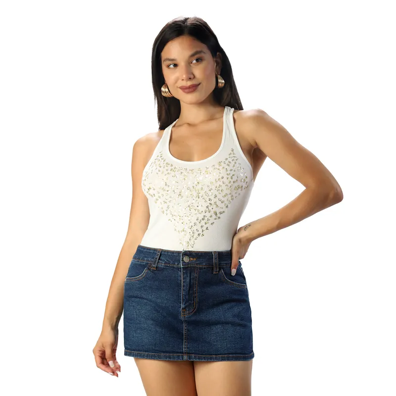 FORDAN JEANS - Falda Short Bolsill.parche Cod3906
