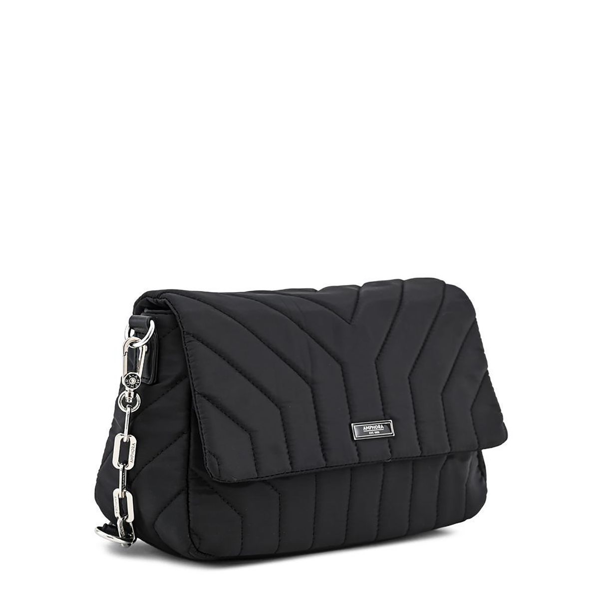 AMPHORA - Crossbody  Armenia Negro Y Textura Mujer Amphora