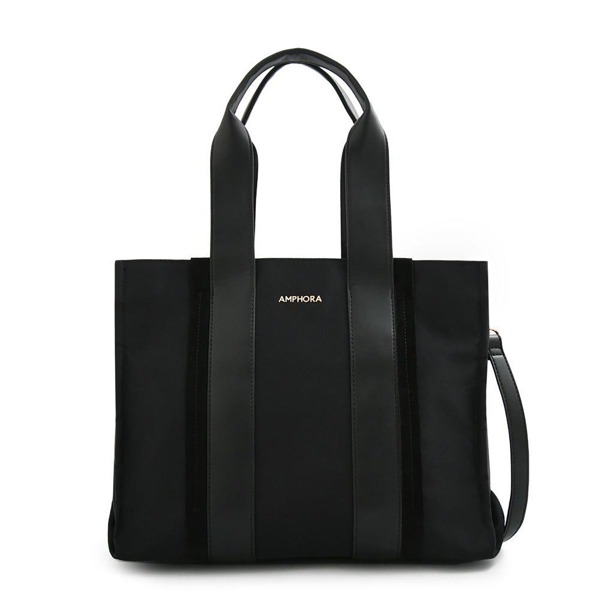 AMPHORA - Cartera  Calita Negro Y Textura Mujer Amphora