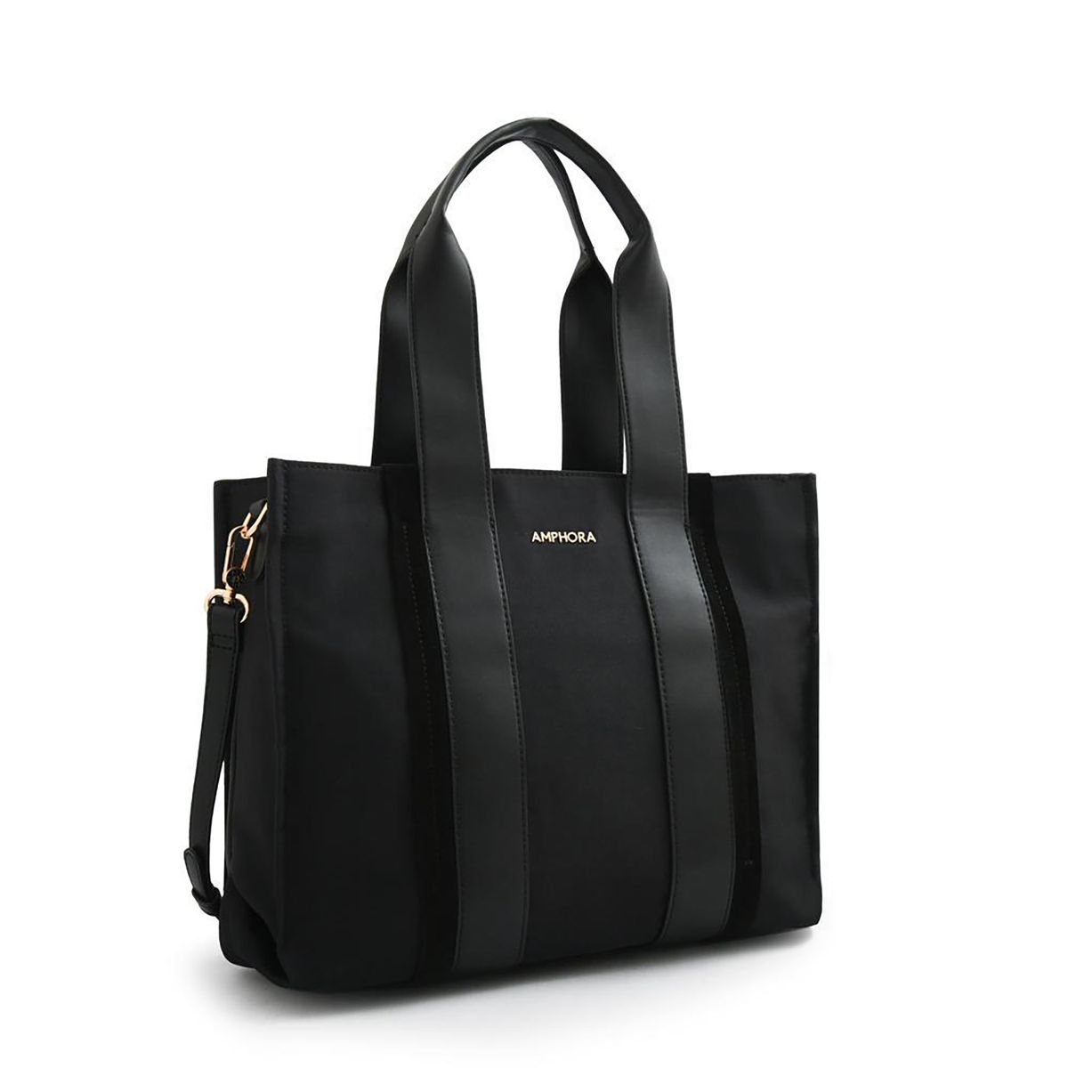 AMPHORA - Cartera  Calita Negro Y Textura Mujer Amphora