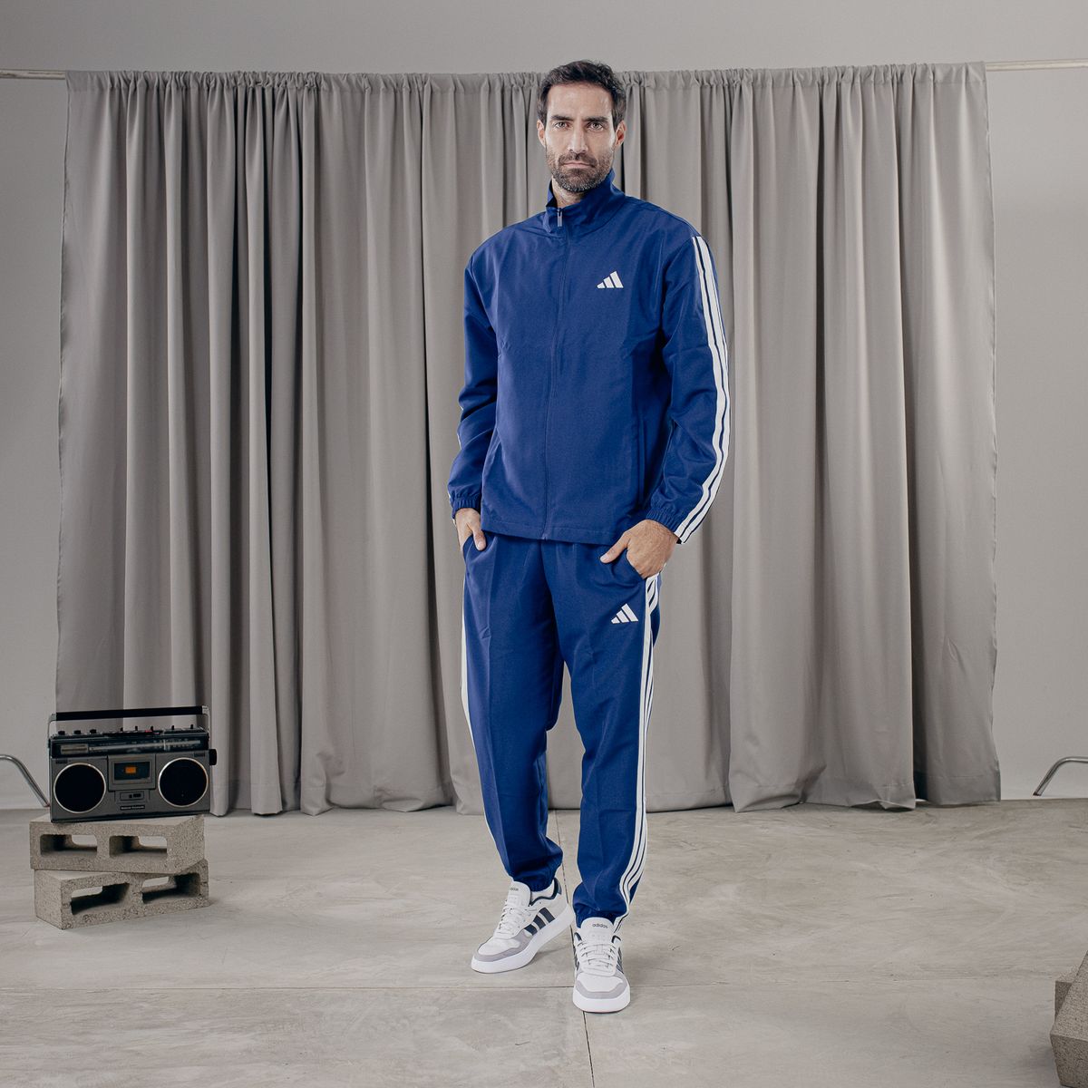 ADIDAS - Buzo Deportivo Hombre Adidas 3 Stripes