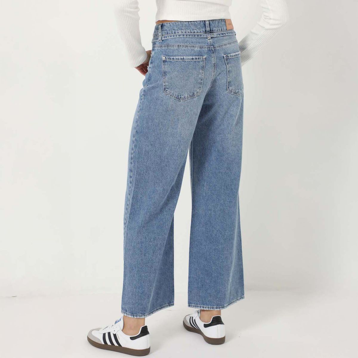 SYBILLA - Jean Wide Leg Tiro Medio Mujer Sybilla