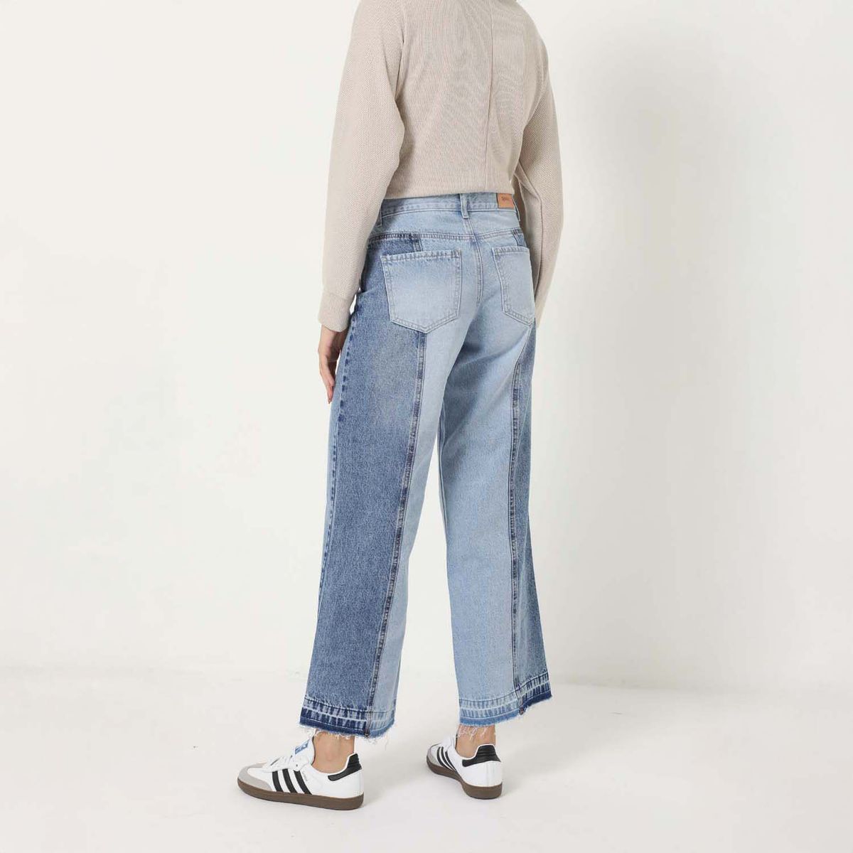 SYBILLA - Jean Wide Leg Tiro Medio Mujer Sybilla