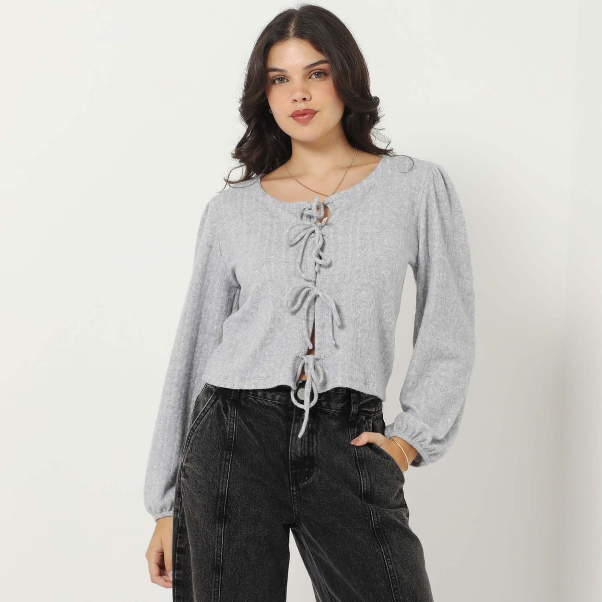 SYBILLA - Chompa Manga Larga Mujer Sybilla