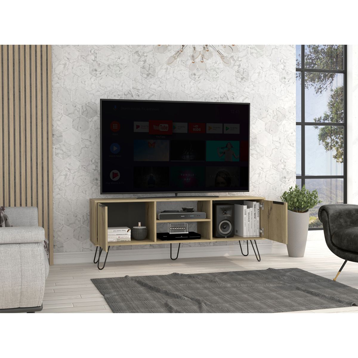 TUHOME - Rack Tv65 Augusta Duna Wengue