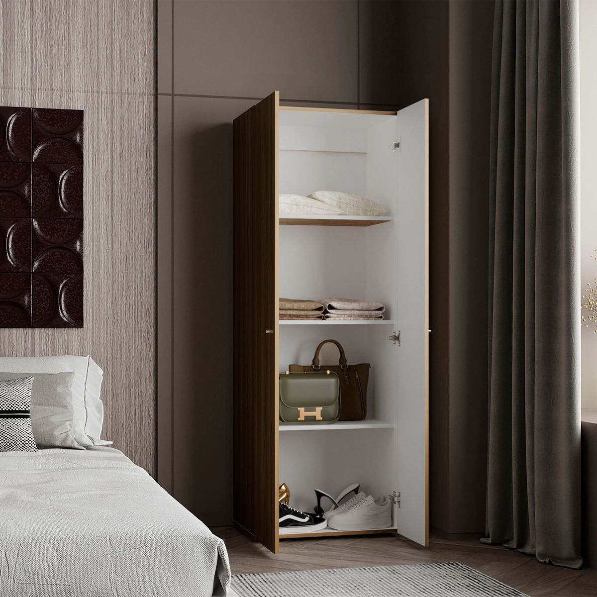 TUHOME - Ropero 2 Puertas Tu Home