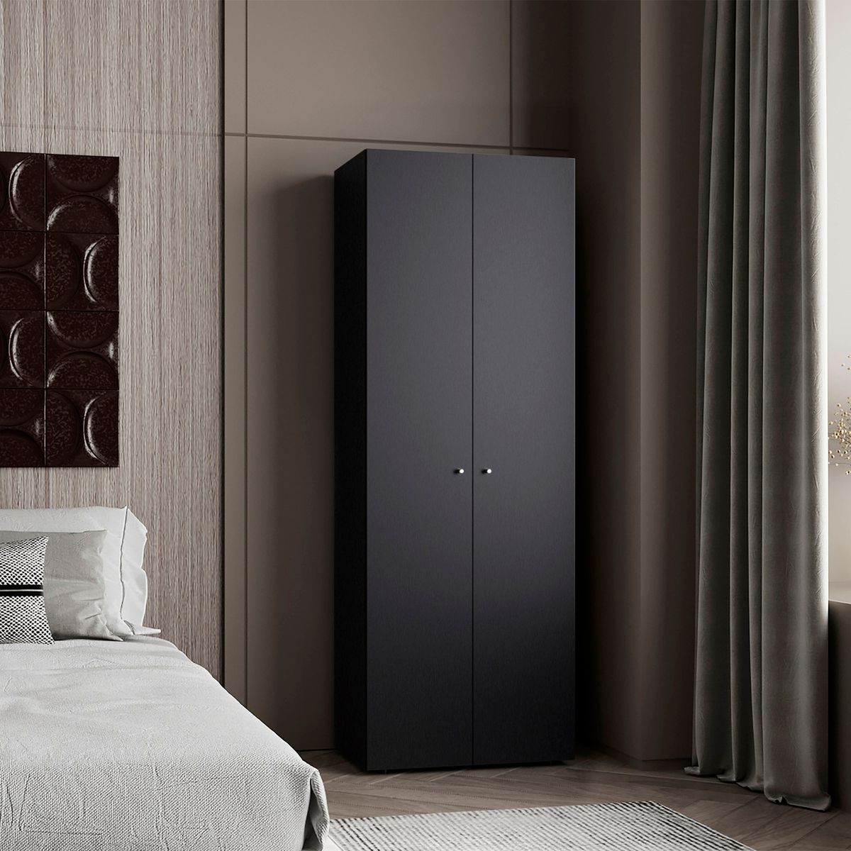 TUHOME - Ropero 2 Puertas Tuhome Fresno