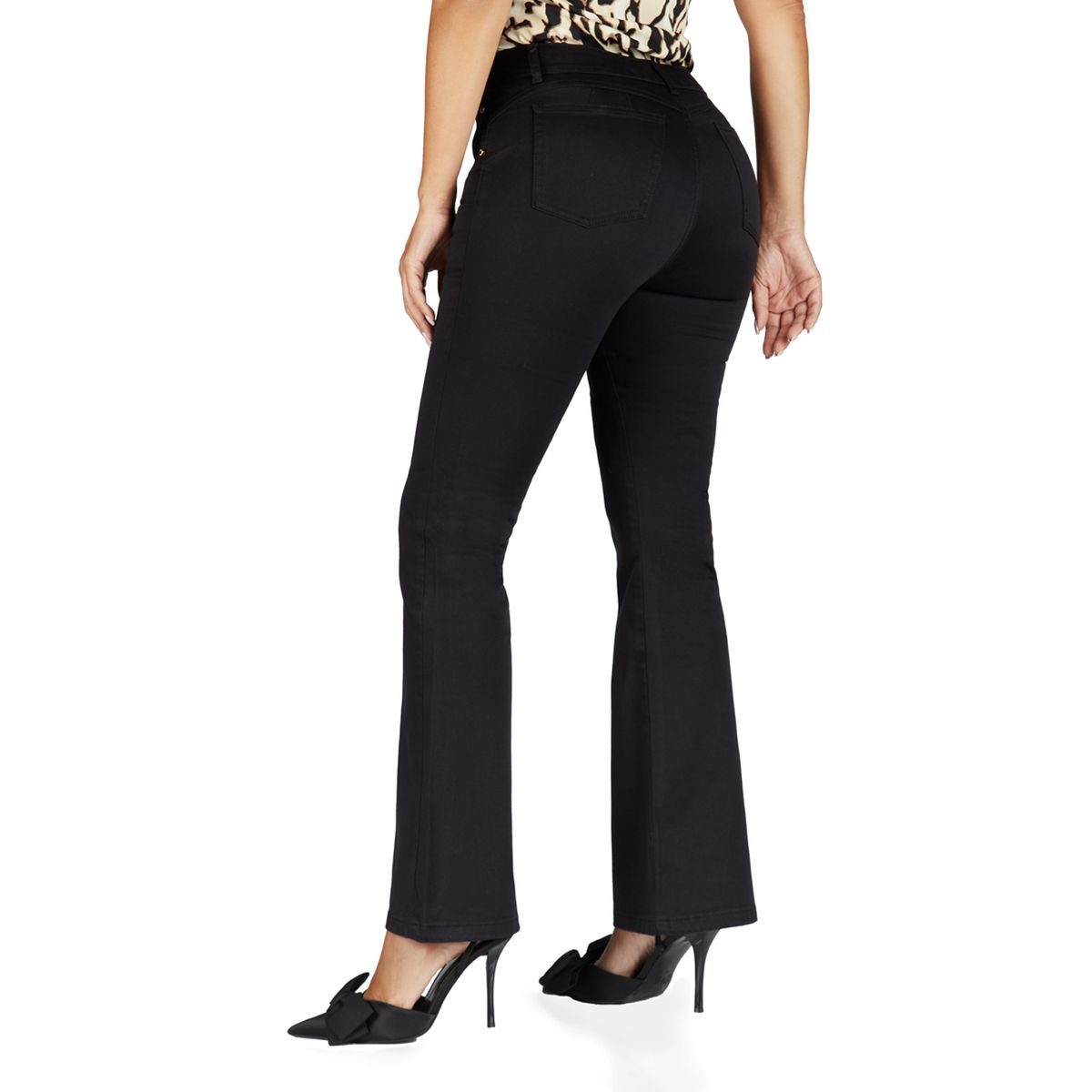 VRP BY VIVIANA RIVAS PLATA - Pantalón Flare Tiro Alto Mujer Vrp By Viviana Rivas Plata