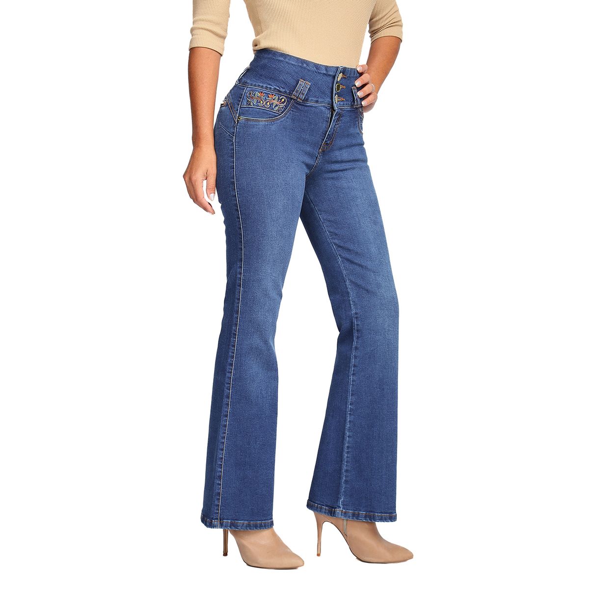 VRP BY VIVIANA RIVAS PLATA - Jean Boot Cut Tiro Alto Mujer Vrp By Vivina Rivas Plata
