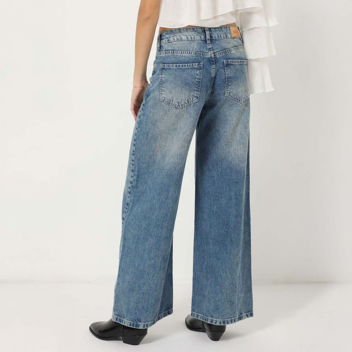 SYBILLA - Jean Wide Leg Low Rise Mujer  Sybilla