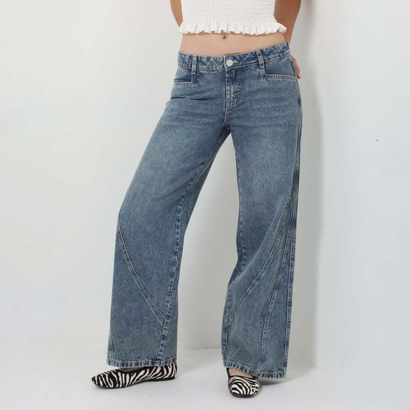 DENIMLAB - Jean Wide Leg Tiro Medio Mujer Denimlab