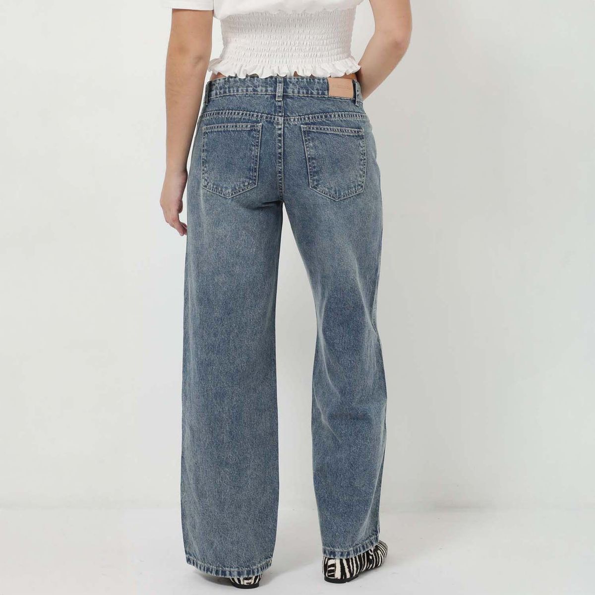 DENIMLAB - Jean Wide Leg Tiro Medio Mujer Denimlab