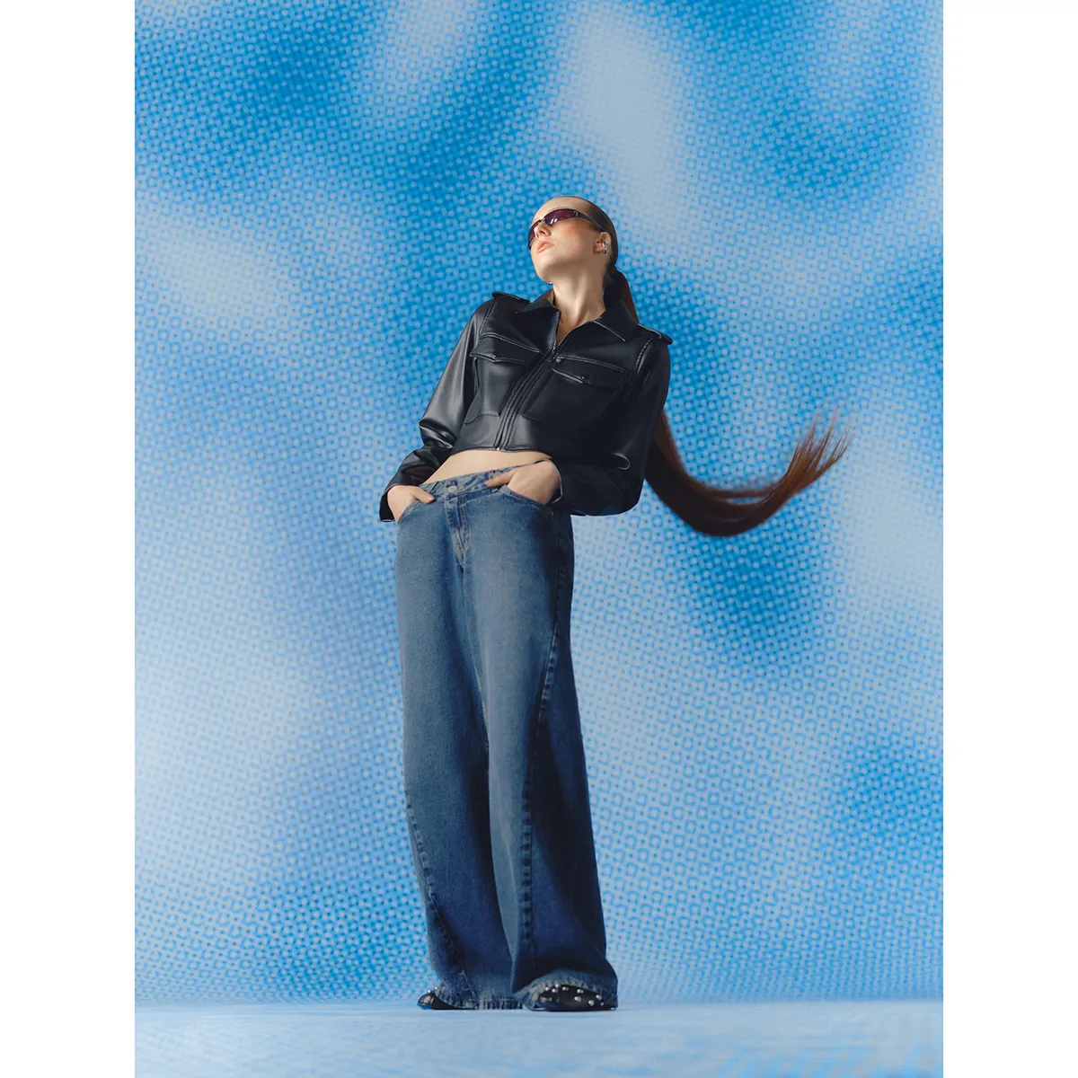 DENIMLAB - Jean Wide Leg Low Rise Mujer