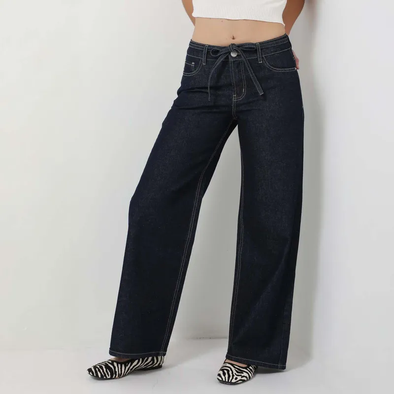 DENIMLAB - Jean Wide Leg Tiro Medio Mujer Denimlab