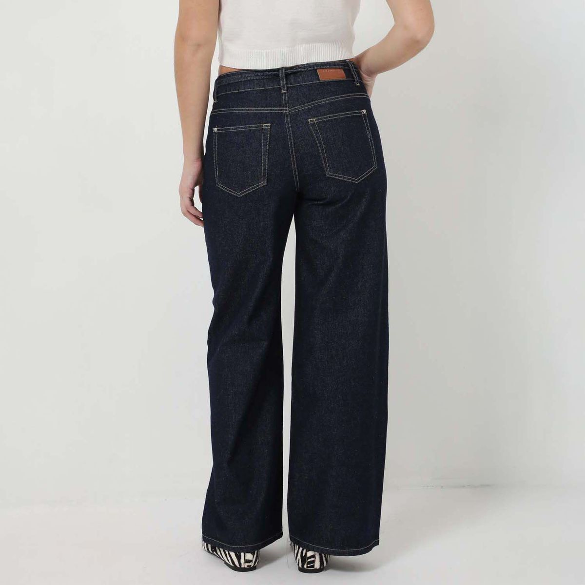 DENIMLAB - Jean Wide Leg Tiro Medio Mujer Denimlab