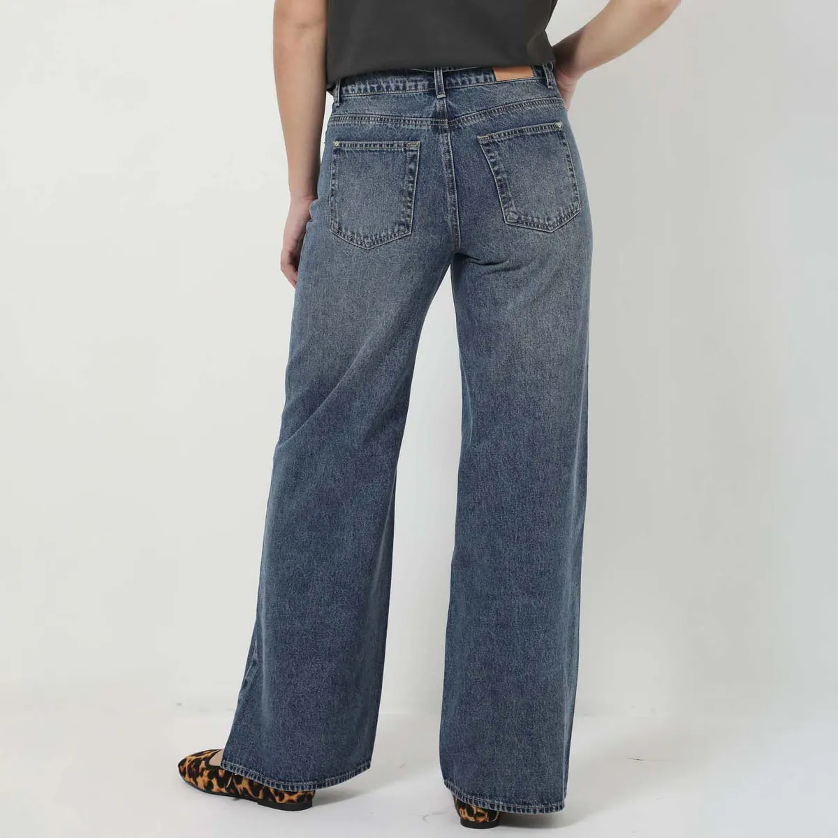DENIMLAB - Jean Wide Leg Tiro Medio Mujer Denimlab
