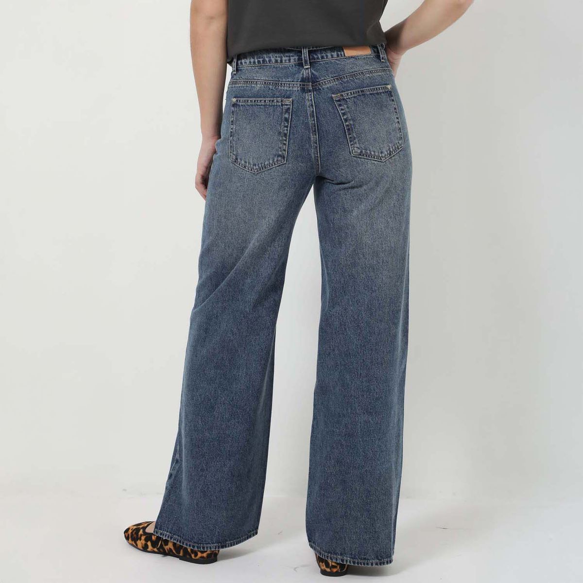 DENIMLAB - Jean Wide Leg Tiro Medio Mujer Denimlab