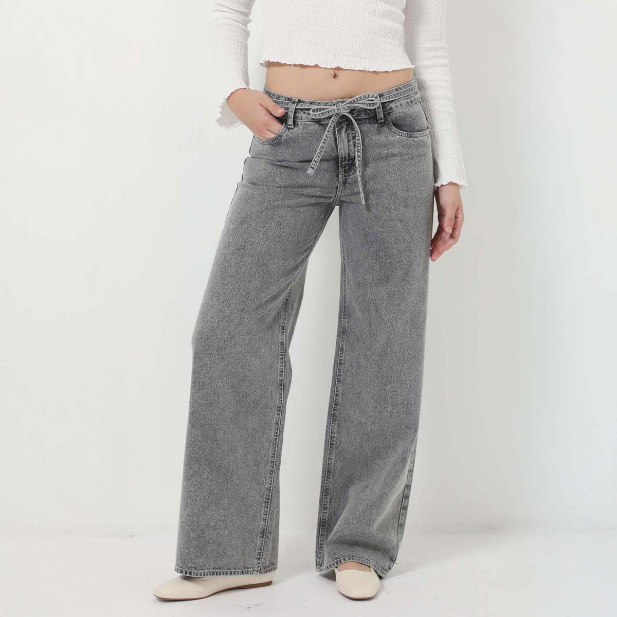DENIMLAB - Jean Wide Leg Tiro Medio Mujer Denimlab