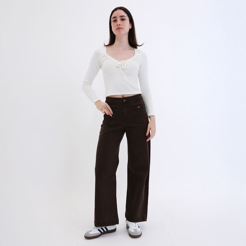 AMERICAN ABBEY - Jean Wide Leg Mujer American Abbey