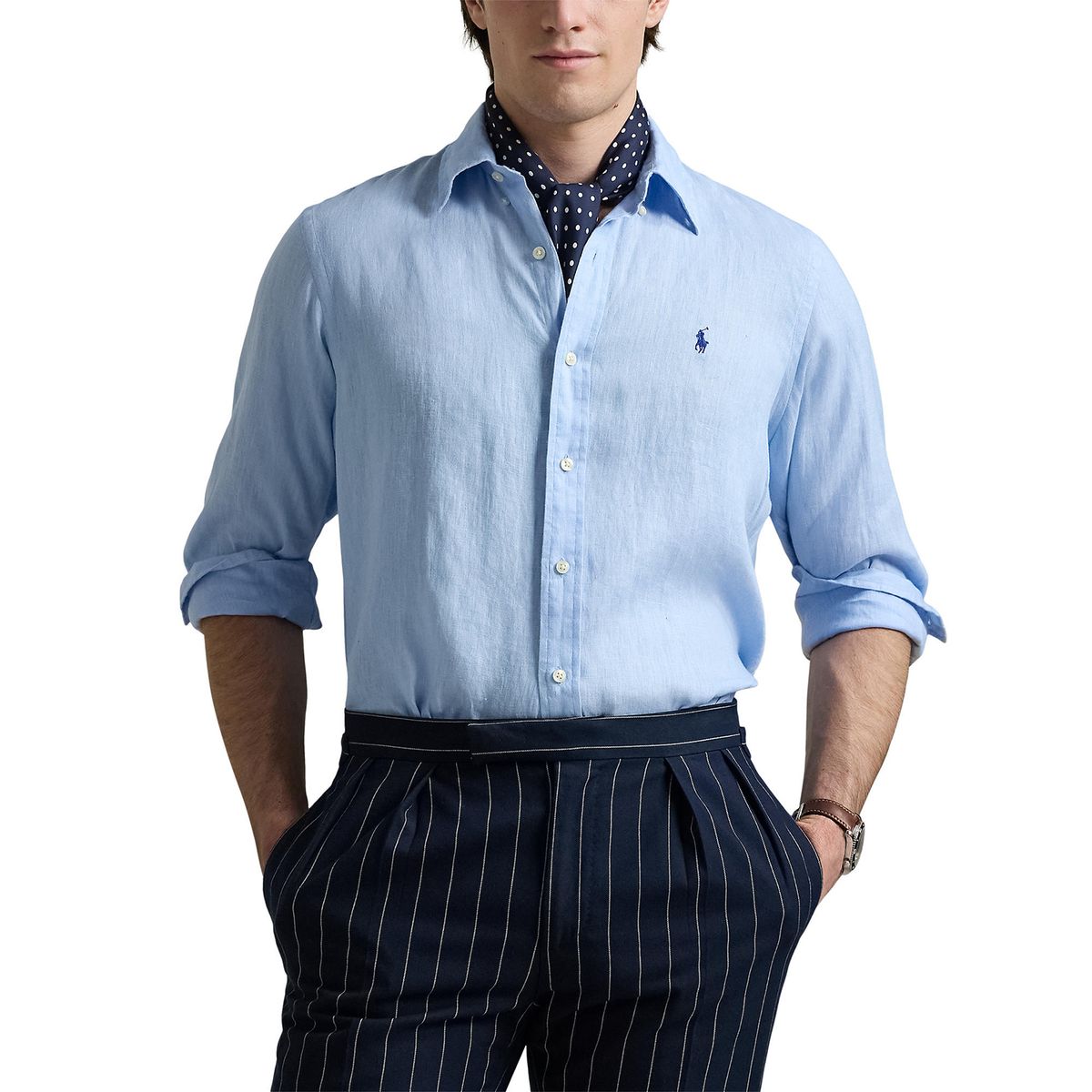 POLO RALPH LAUREN - Camisa 100% Lino Slim Fit Hombre Polo Ralph Lauren