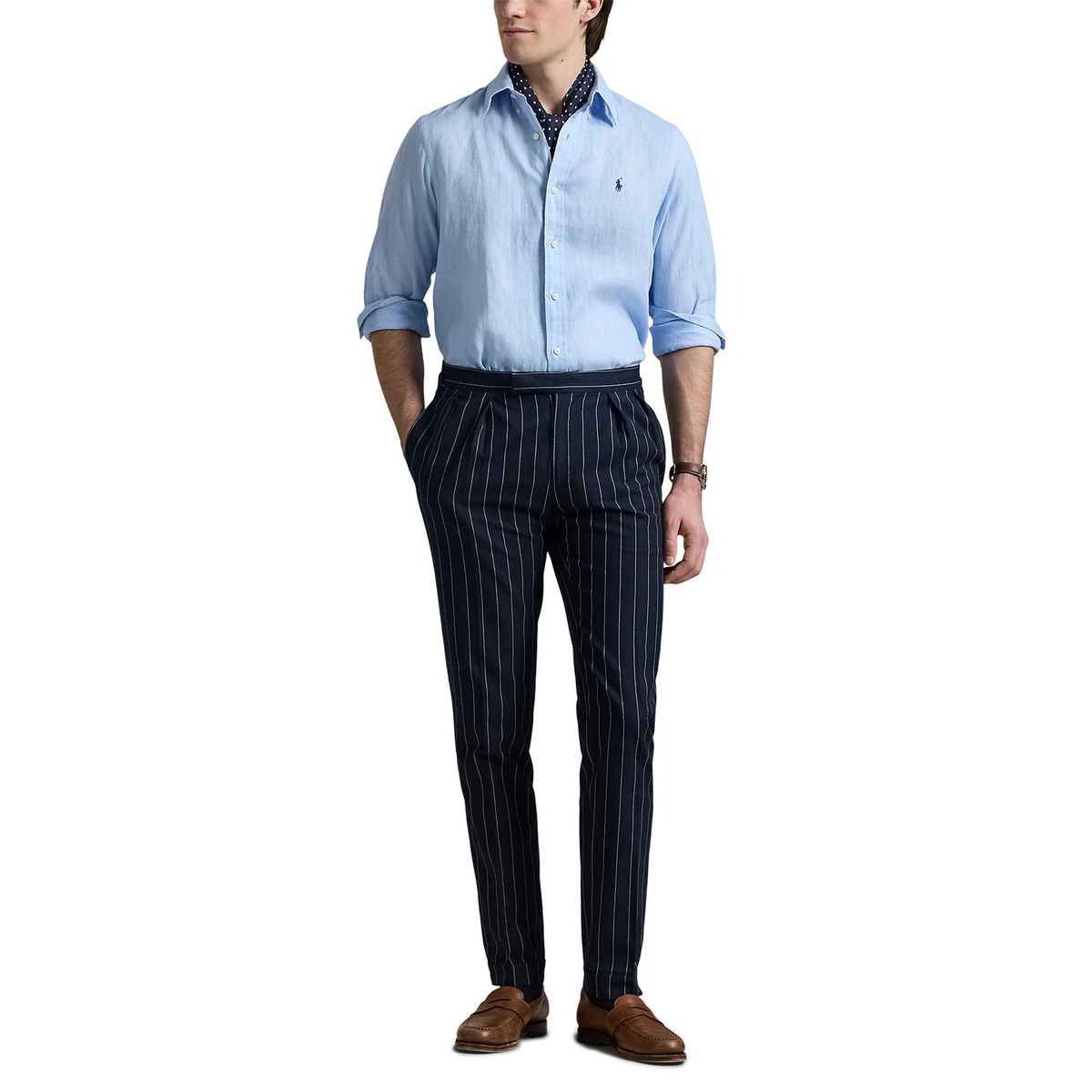 POLO RALPH LAUREN - Camisa 100% Lino Slim Fit Hombre Polo Ralph Lauren