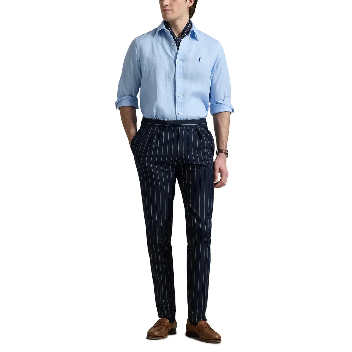 POLO RALPH LAUREN - Camisa 100% Lino Slim Fit Hombre Polo Ralph Lauren